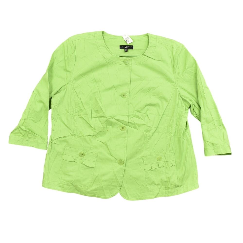 Talbots Vibrant Green Cardigan